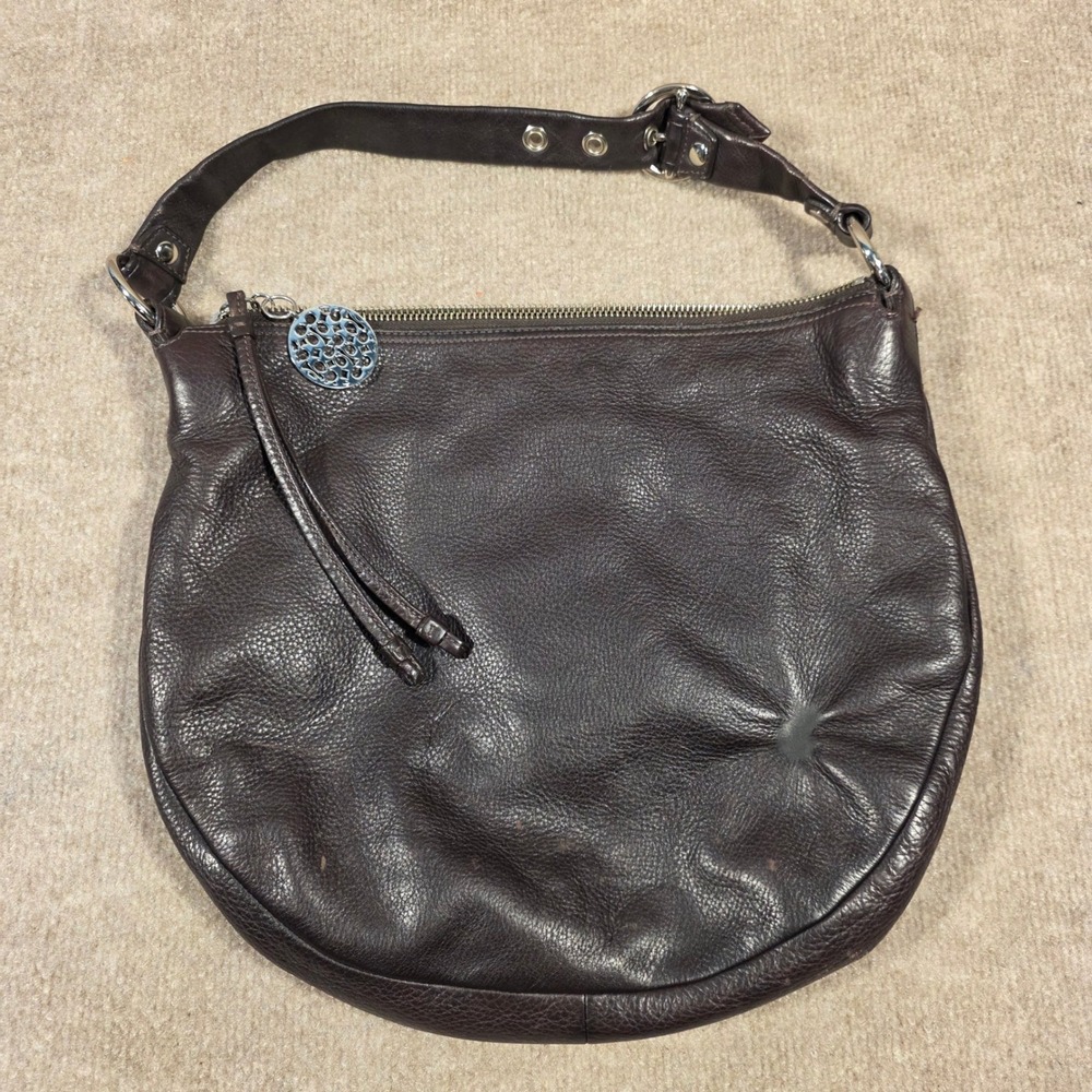 Coach Madison Espresso Brown Pebbled Leather Hobo Shoulder Bag 13655 - Picture 3 of 10